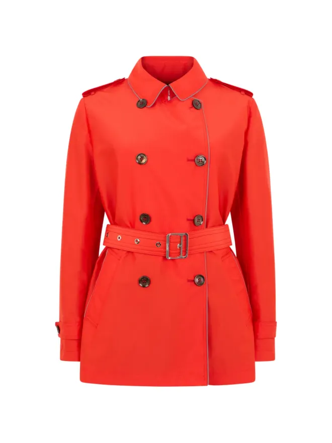 Moorer Moorer button double-breasted trench coat - Redの商品画像