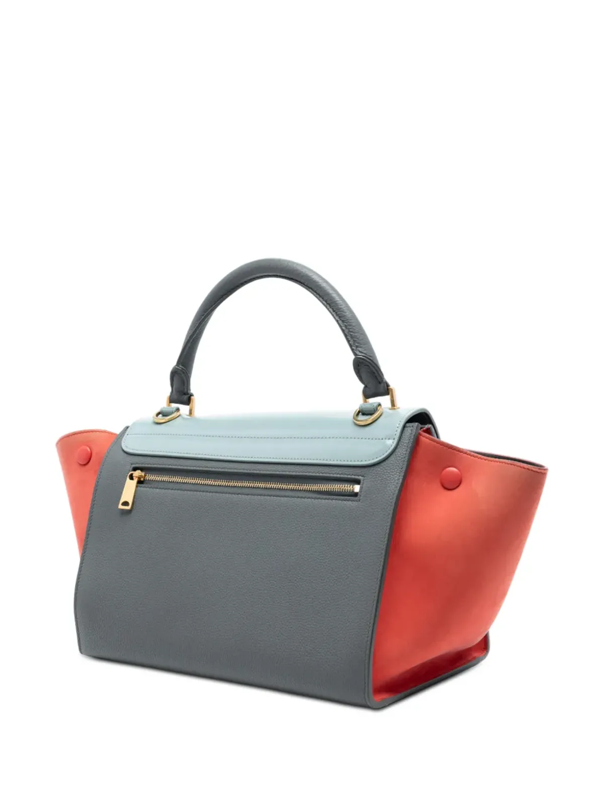 Celine Pre-Owned トラペーズ サッチェル グレー - 画像3