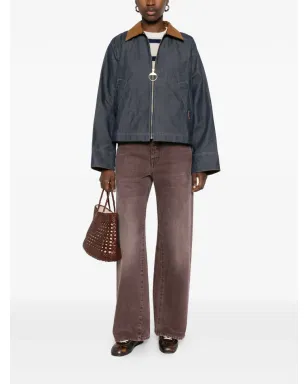 Barbour フレックルトン コントラストカラー襟 ジップファスナー付きジャケット - サムネイル2