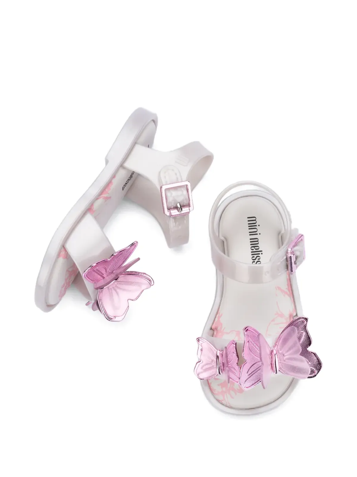 Mini Melissa 蝶モチーフバックルサンダル - 画像3