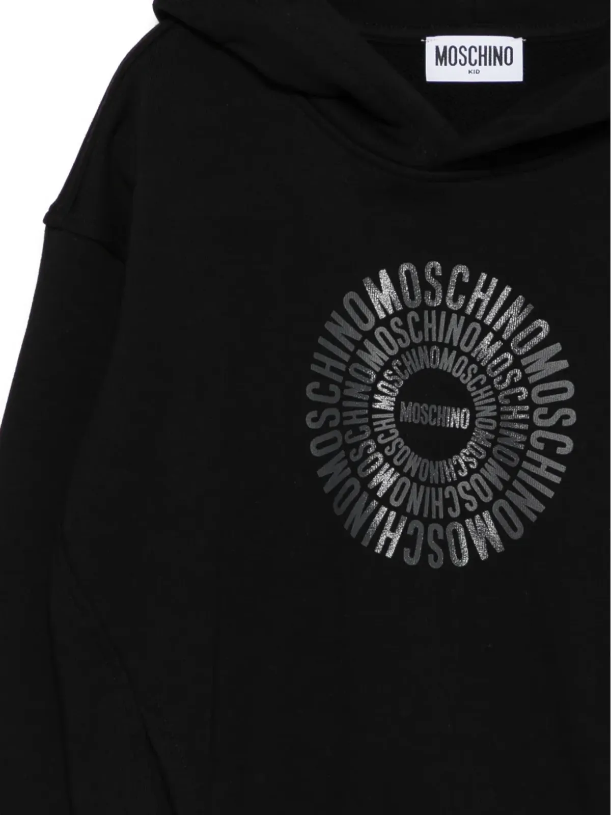 Moschino Kids ロゴプリントのフード付きパーカー - 画像3