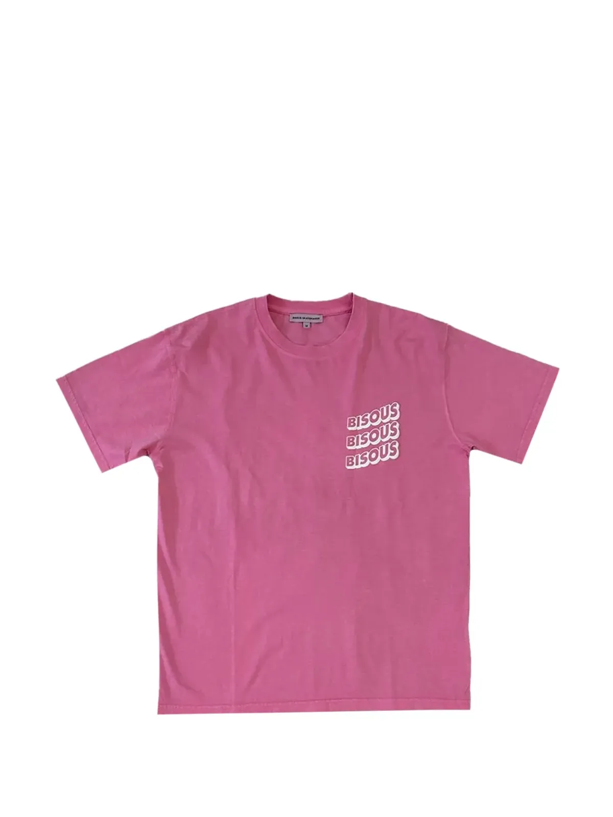 Bisous Skateboards ソニックス プリント Tシャツ ピンク - 画像1