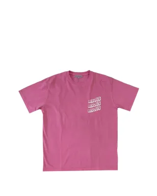Bisous Skateboards ソニックス プリント Tシャツ ピンク - サムネイル1