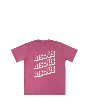 Bisous Skateboards ソニックス プリント Tシャツ ピンク - サムネイル2