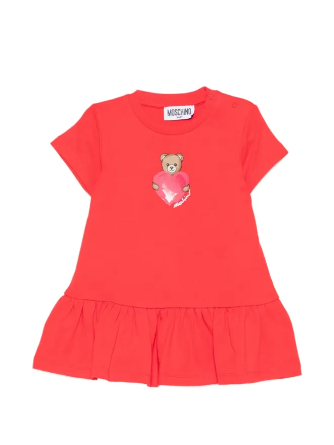 Moschino Kids Moschino Kids フリルのグラフィックプリントドレスの商品画像