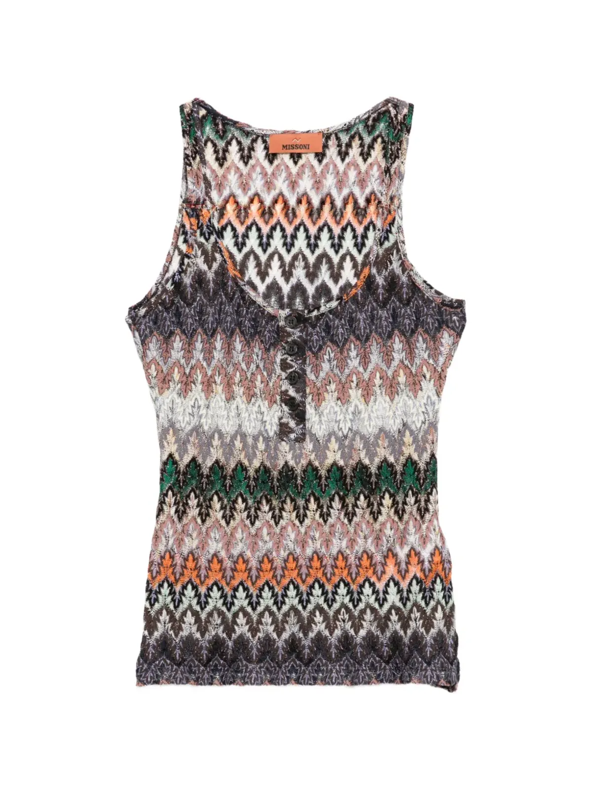 Missoni ボタン付きパターン柄タンクトップ - 画像1