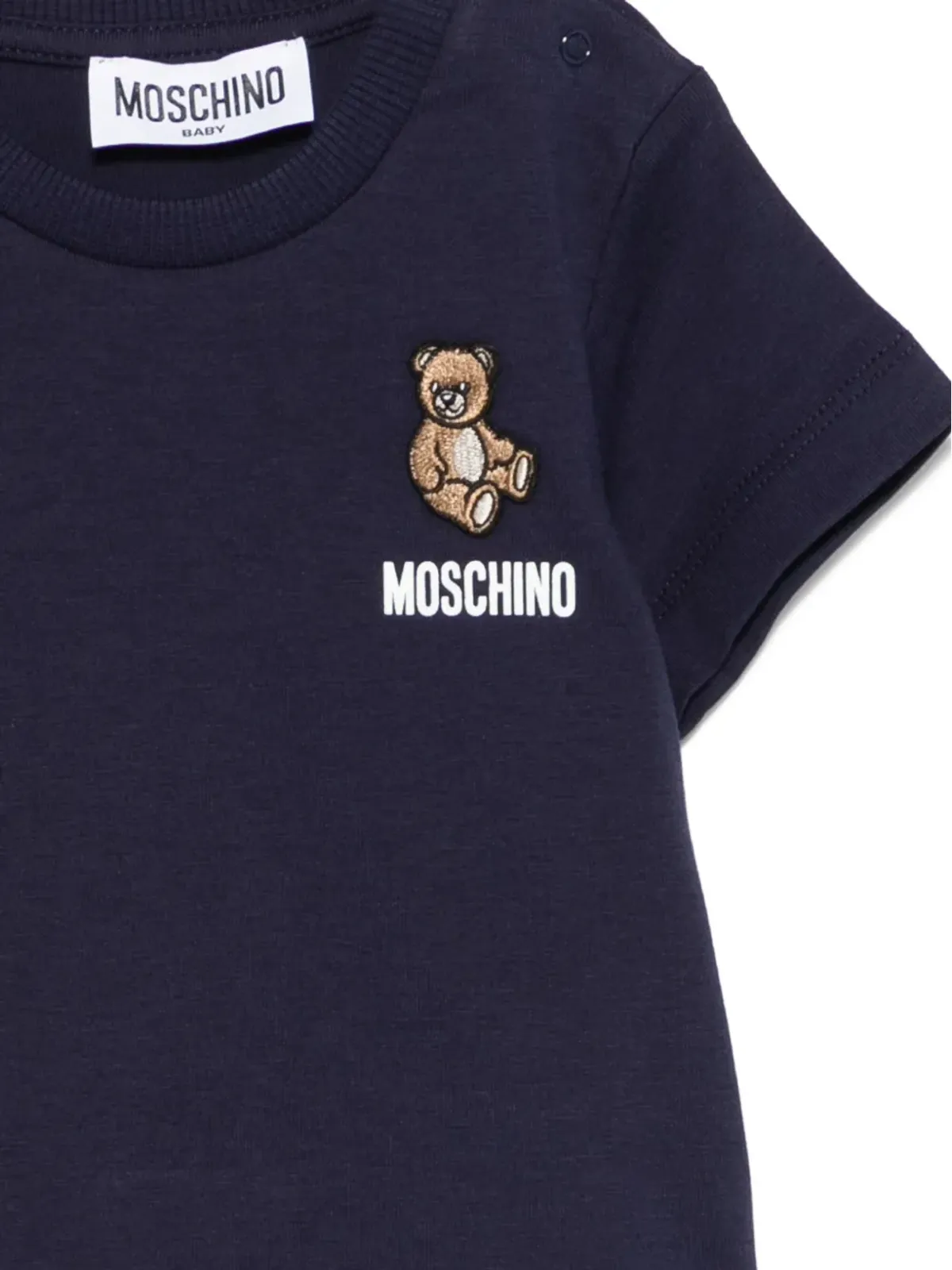 Moschino Kids テディークルーネック Tシャツ - ブルー - 画像3