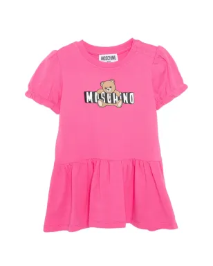 Moschino Kids テディモチーフ・フリルドレス ピンク - サムネイル1