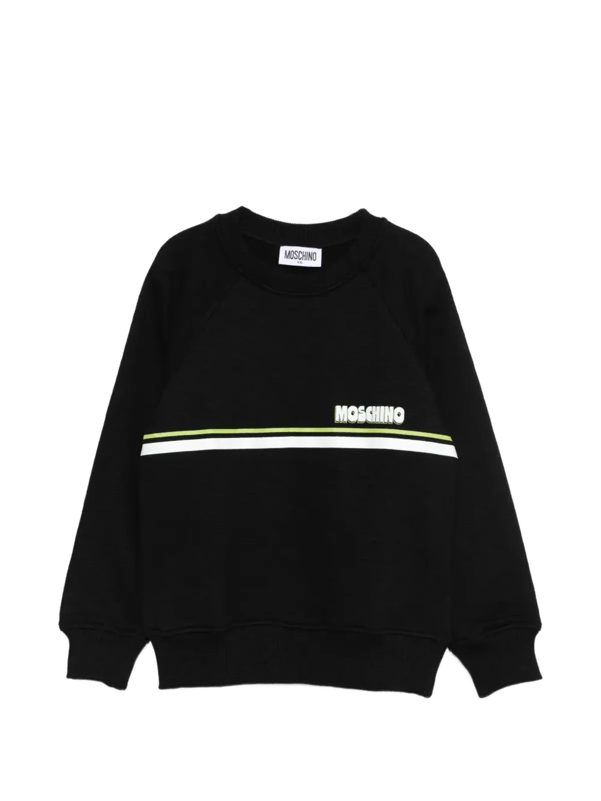 Moschino Kids ブラックストライプのスウェットシャツ - 画像1