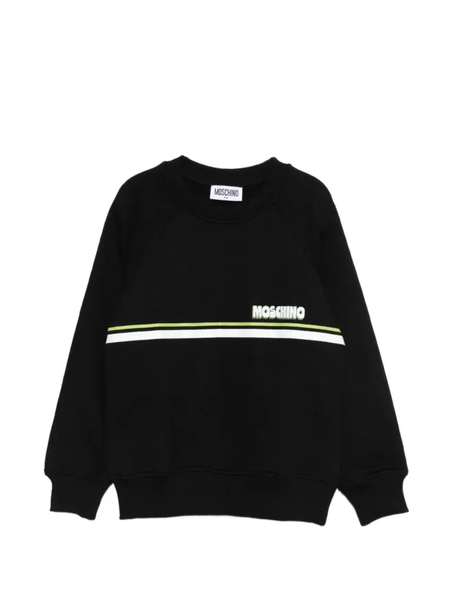 Moschino Kids Moschino Kids ブラックストライプのスウェットシャツの商品画像
