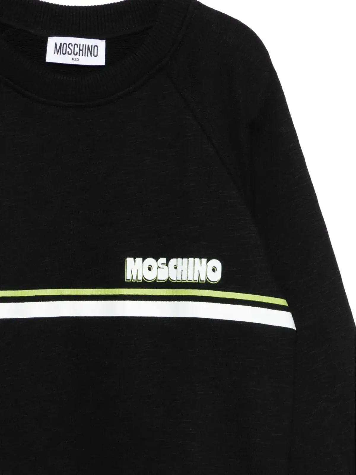 Moschino Kids ブラックストライプのスウェットシャツ - 画像3