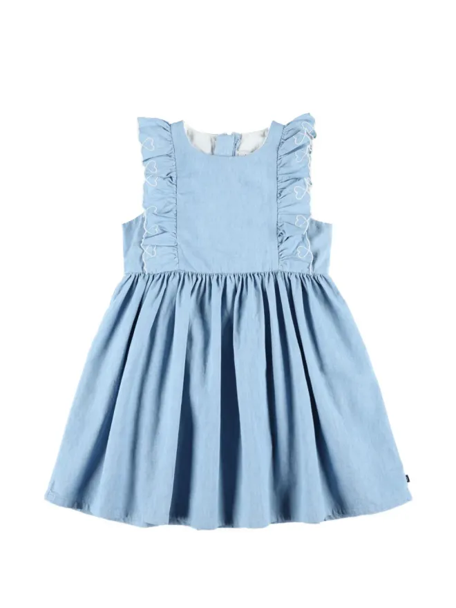 Petit Bateau Petit Bateau ハート刺繍デニムドレスの商品画像