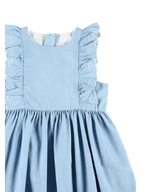 Petit Bateau ハート刺繍デニムドレス - サムネイル3