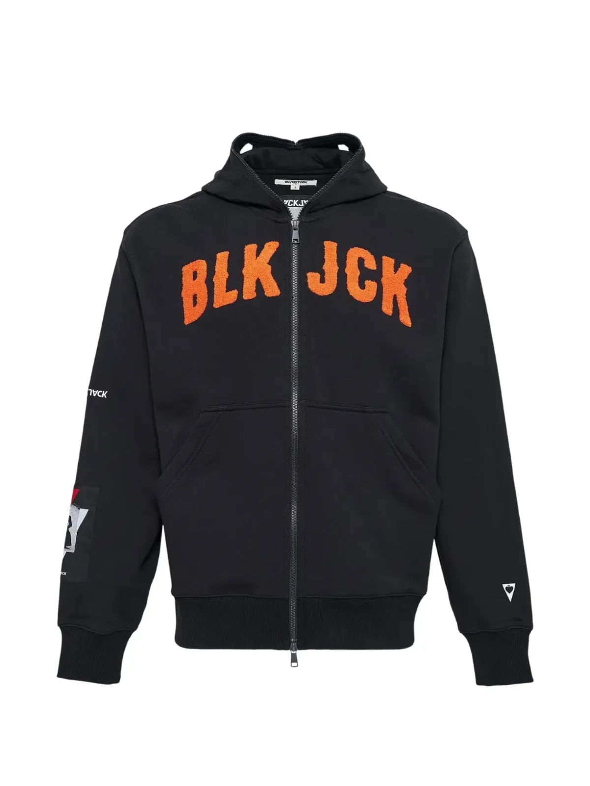 Blackjack ジップファスナー付き ロゴディテール フーディ - 画像1