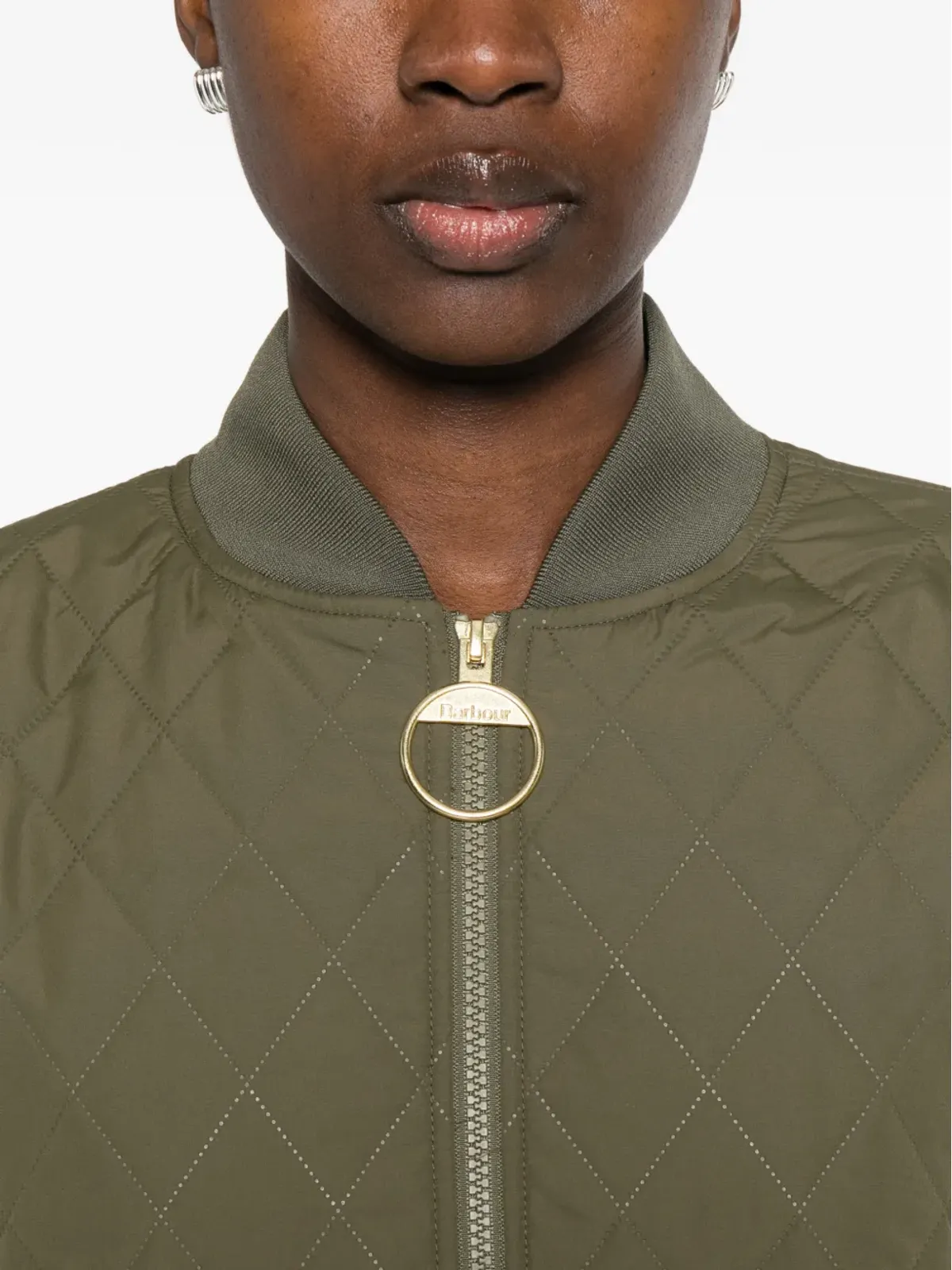 Barbour キルティング ジップファスナー付きジャケット - グリーン - 画像5