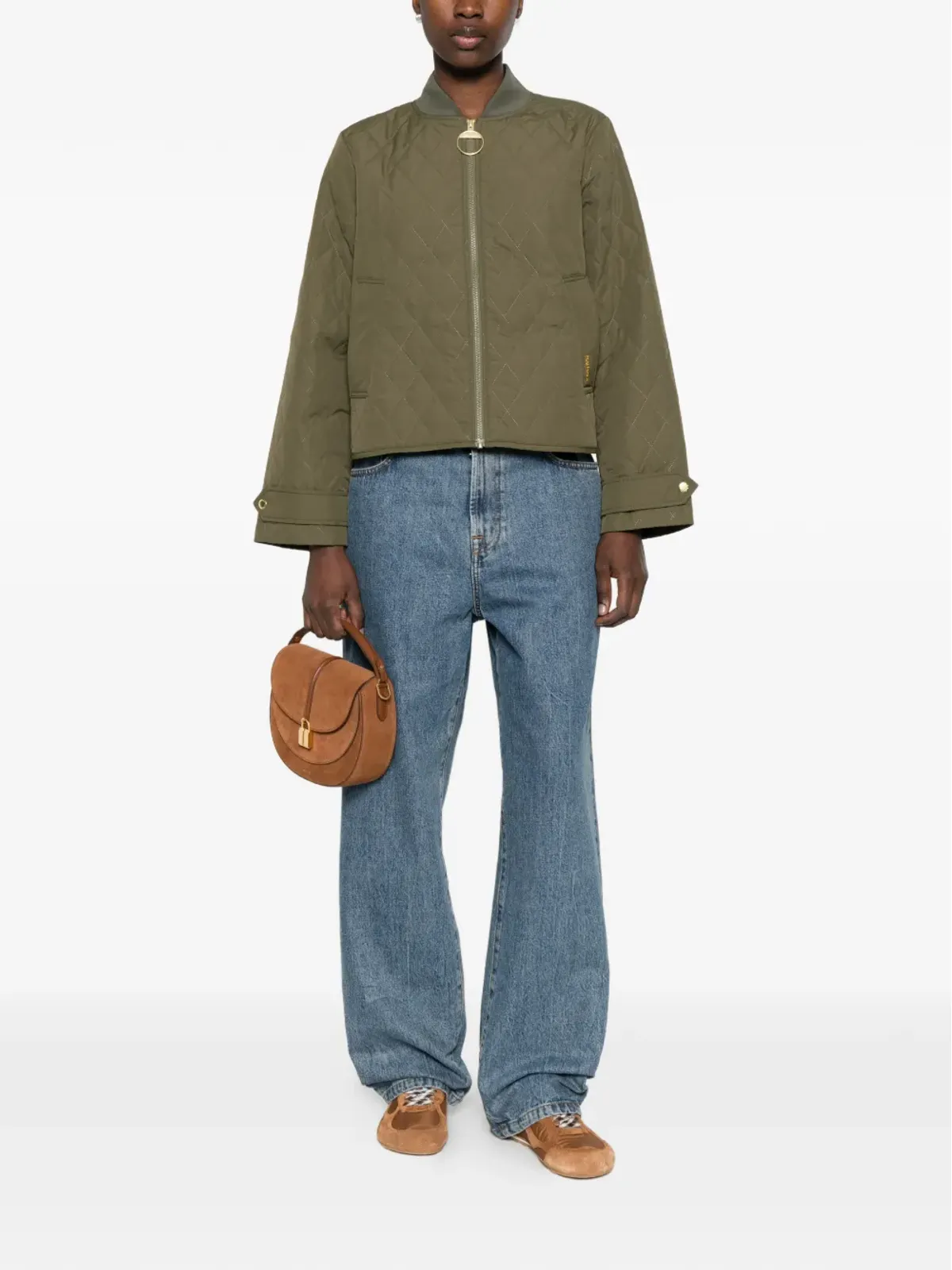 Barbour キルティング ジップファスナー付きジャケット - グリーン - 画像2