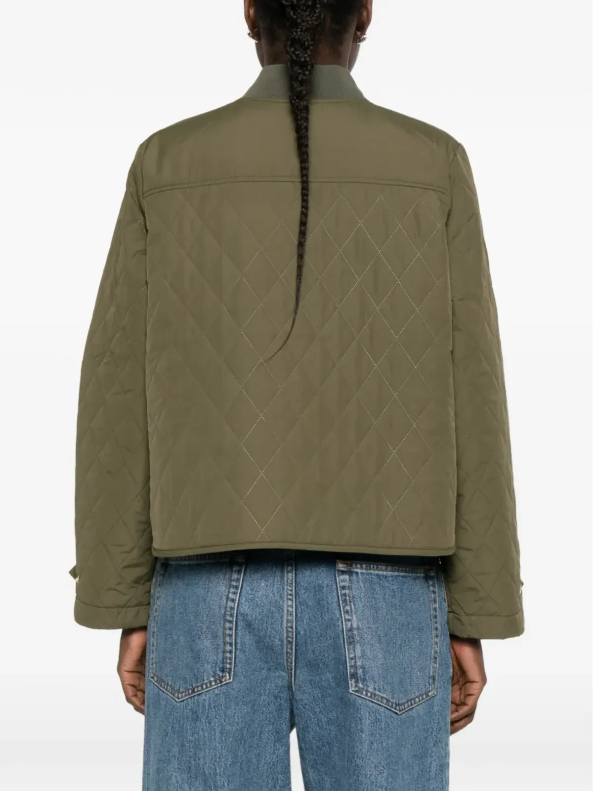 Barbour キルティング ジップファスナー付きジャケット - グリーン - 画像4