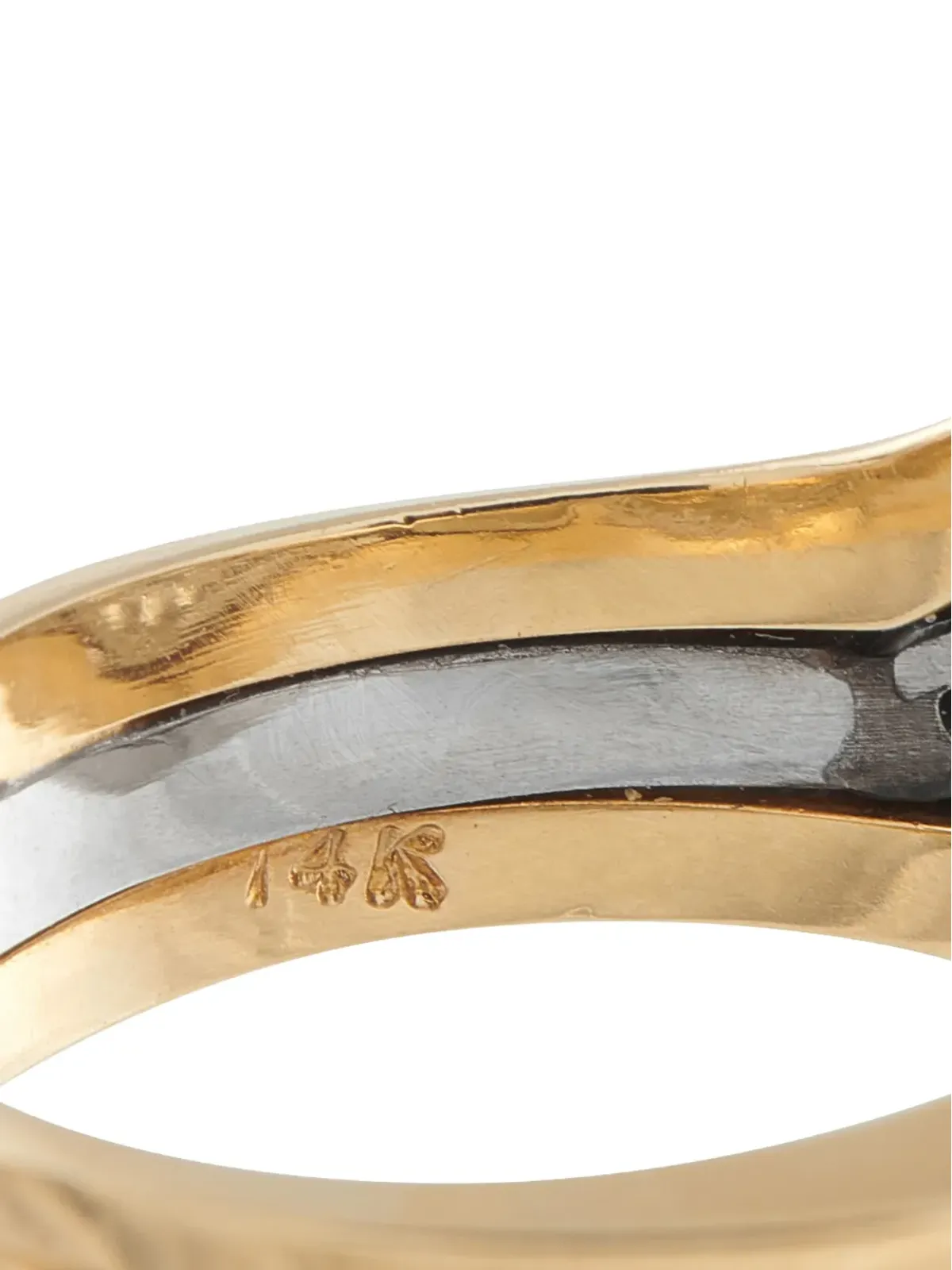 LB Exclusive 14K イエローゴールド エメラルドカット ダイヤモンド リング - 画像3