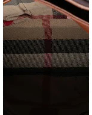 Burberry Pre-Owned レザー トリム キャンバス ドローストリング バケットバッグ - サムネイル5