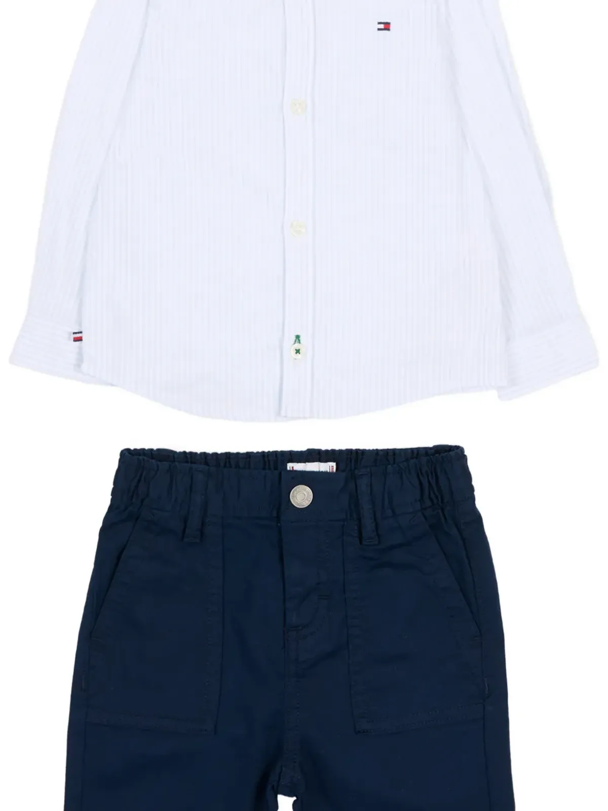 Tommy Hilfiger Junior ベルトループ付きボタン留めパンツセット - 画像2