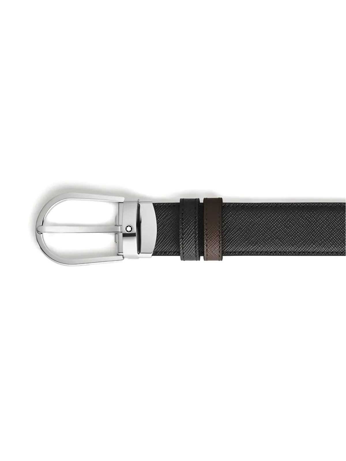Montblanc ホースシュー・ピンバックル レザーベルト - 画像2