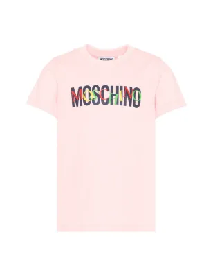 Moschino Kids ロゴディテールTシャツ - Pink - サムネイル1