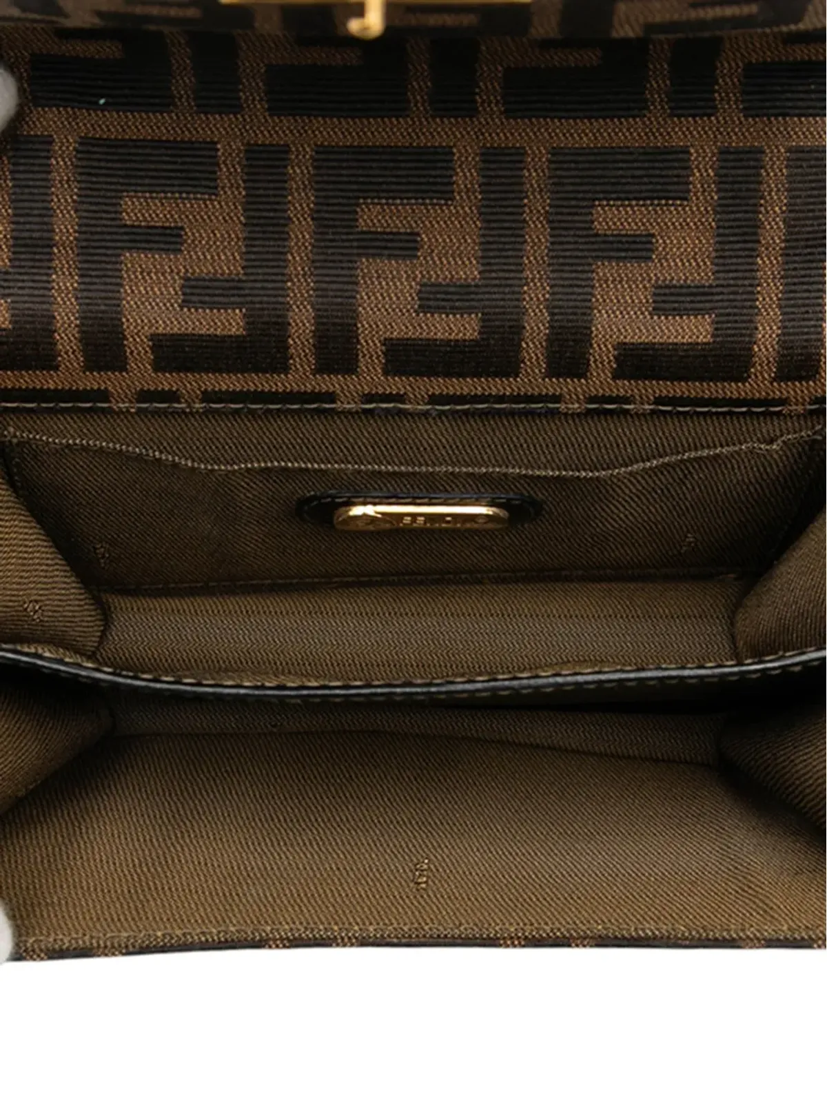 Fendi Pre-Owned Zucca キャンバス地フラップ クロスボディバッグ - ブラウン - 画像5