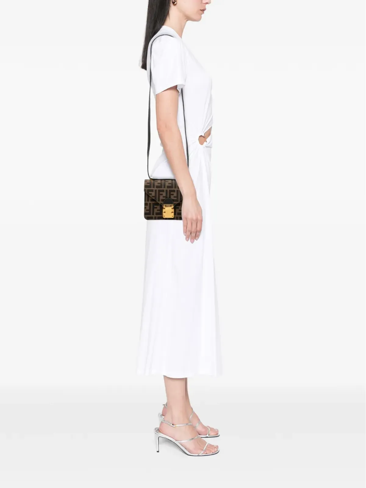 Fendi Pre-Owned Zucca キャンバス地フラップ クロスボディバッグ - ブラウン - 画像2