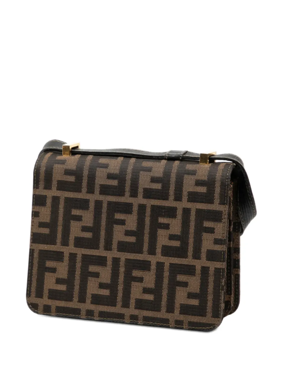 Fendi Pre-Owned Zucca キャンバス地フラップ クロスボディバッグ - ブラウン - 画像3
