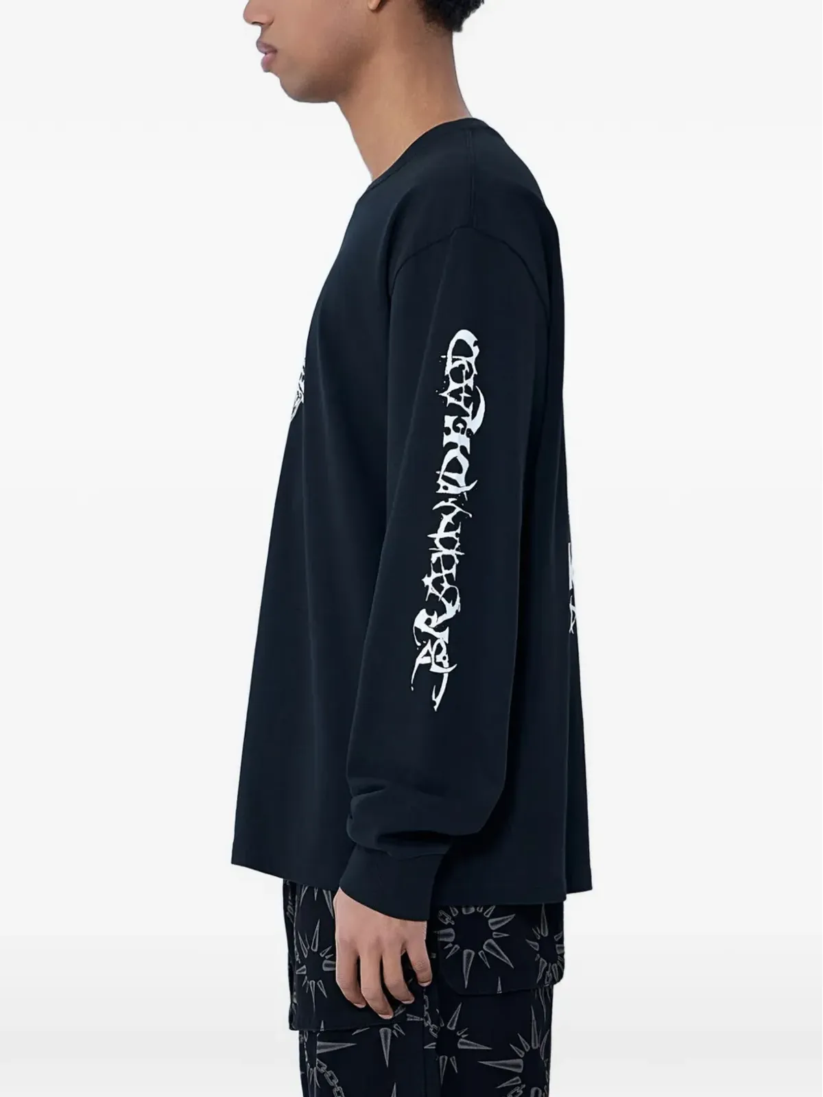 Brain Dead ロゴモチーフ長袖Tシャツ - ブラック - 画像2
