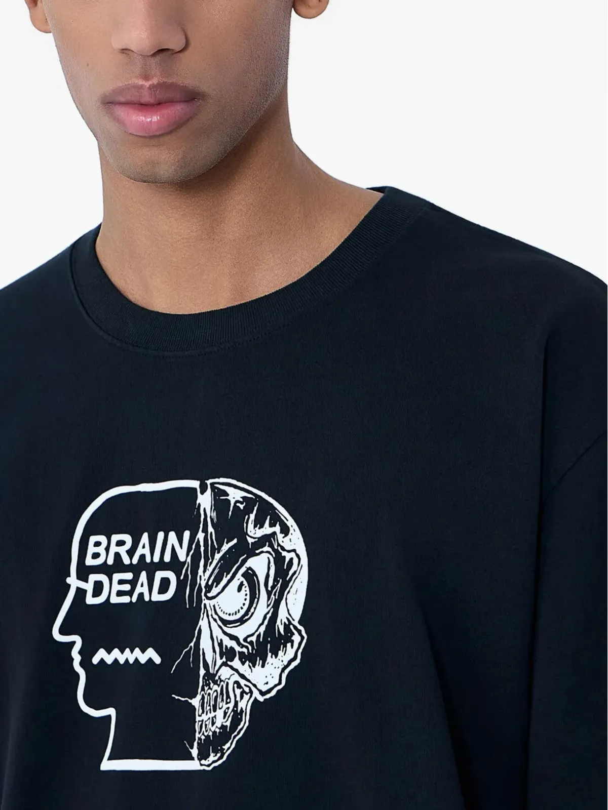 Brain Dead ロゴモチーフ長袖Tシャツ - ブラック - 画像4