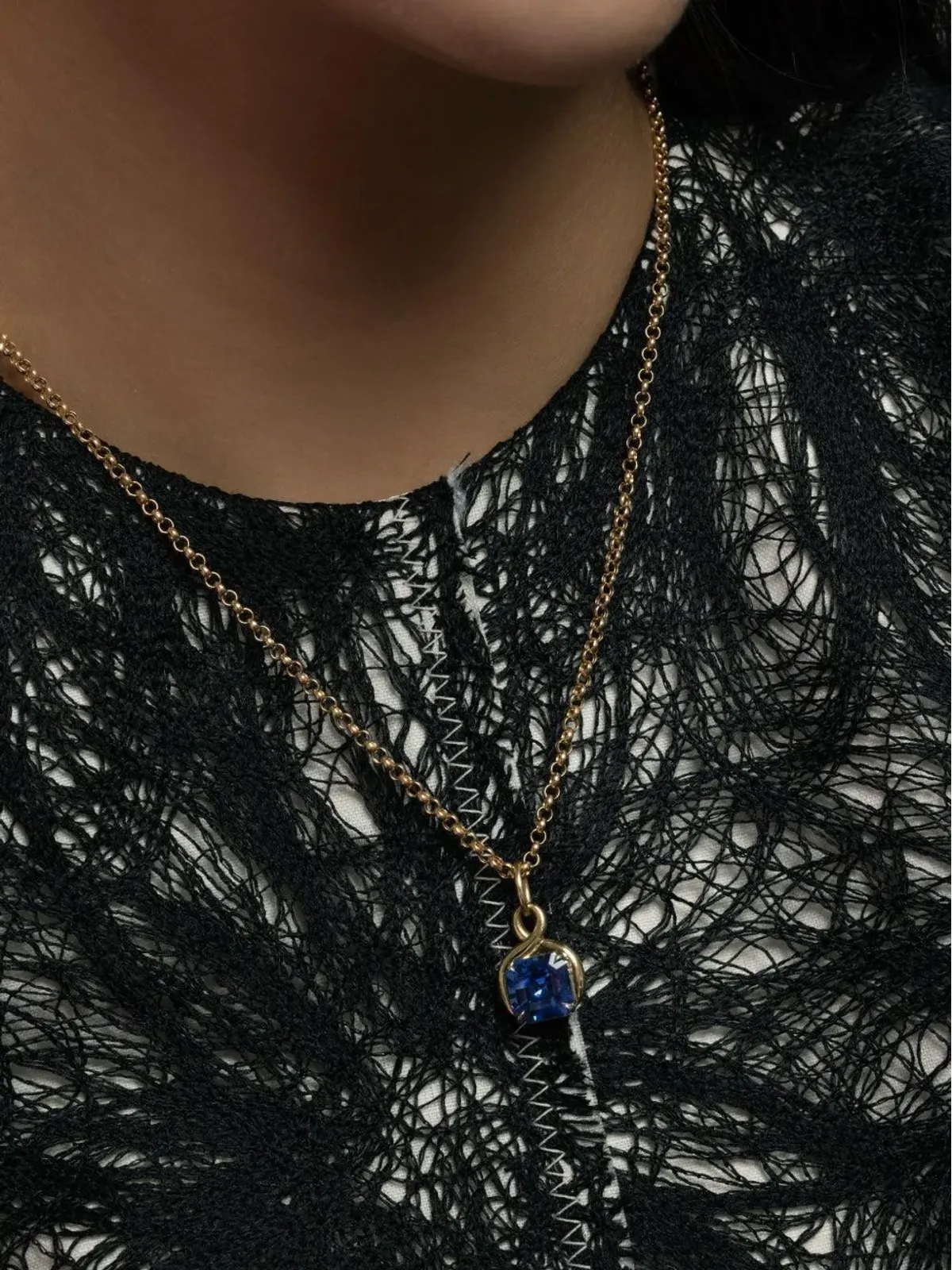 PHILLIPS HOUSE Bespoke sapphire pendant necklace - Gold - 画像1