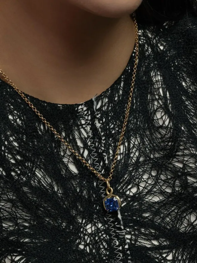 PHILLIPS HOUSE PHILLIPS HOUSE Bespoke sapphire pendant necklace - Goldの商品画像