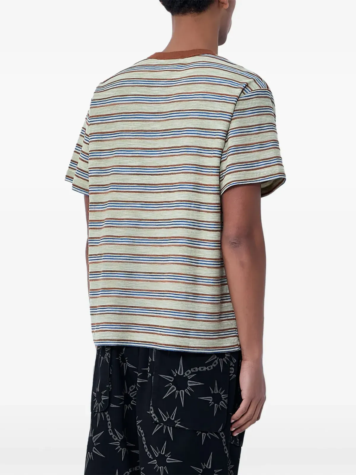 Brain Dead ストライプ入りクルーネックTシャツ - 画像3