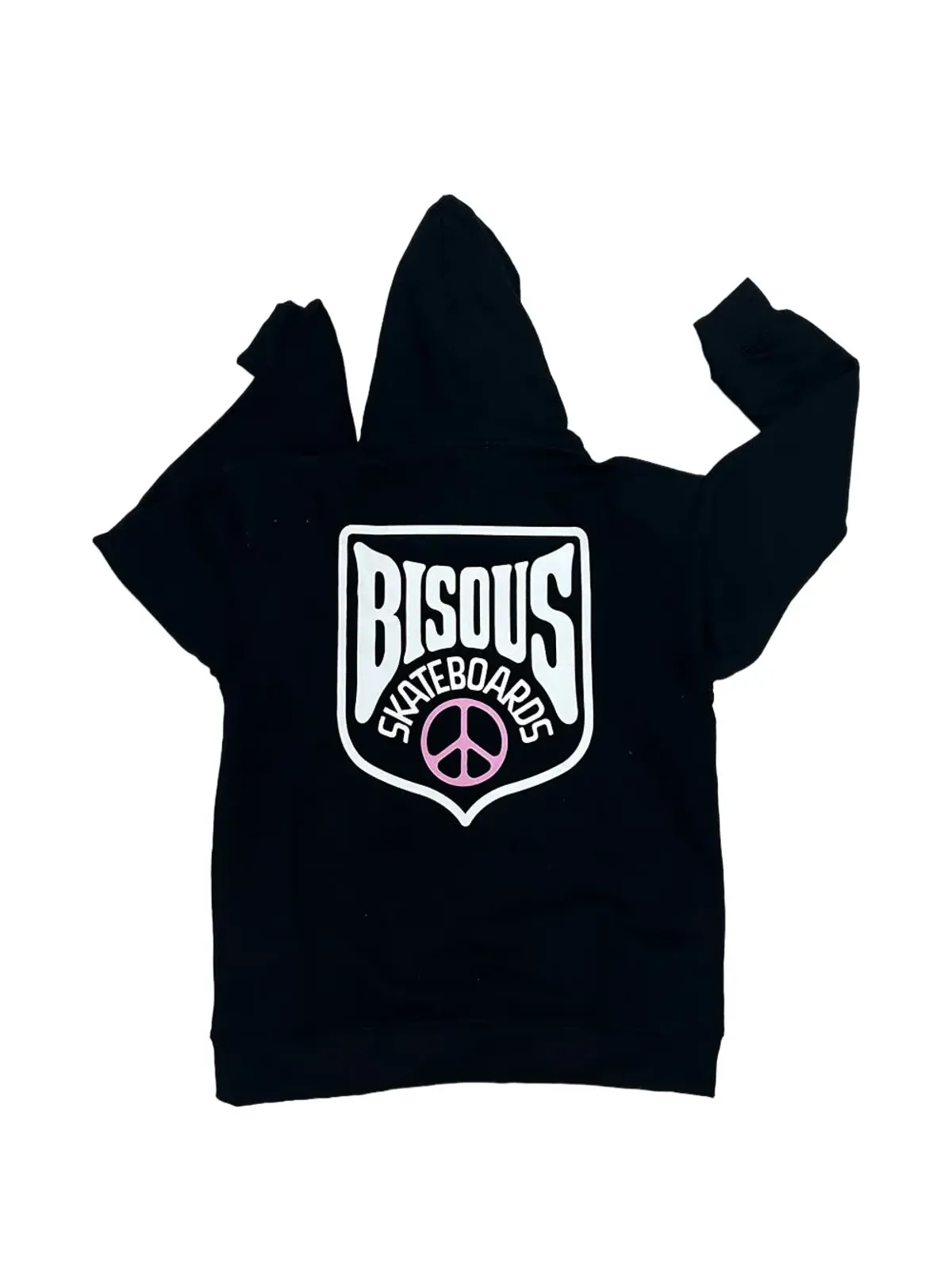 Bisous Skateboards ブラソン コットン フーディー - ブラック - 画像2