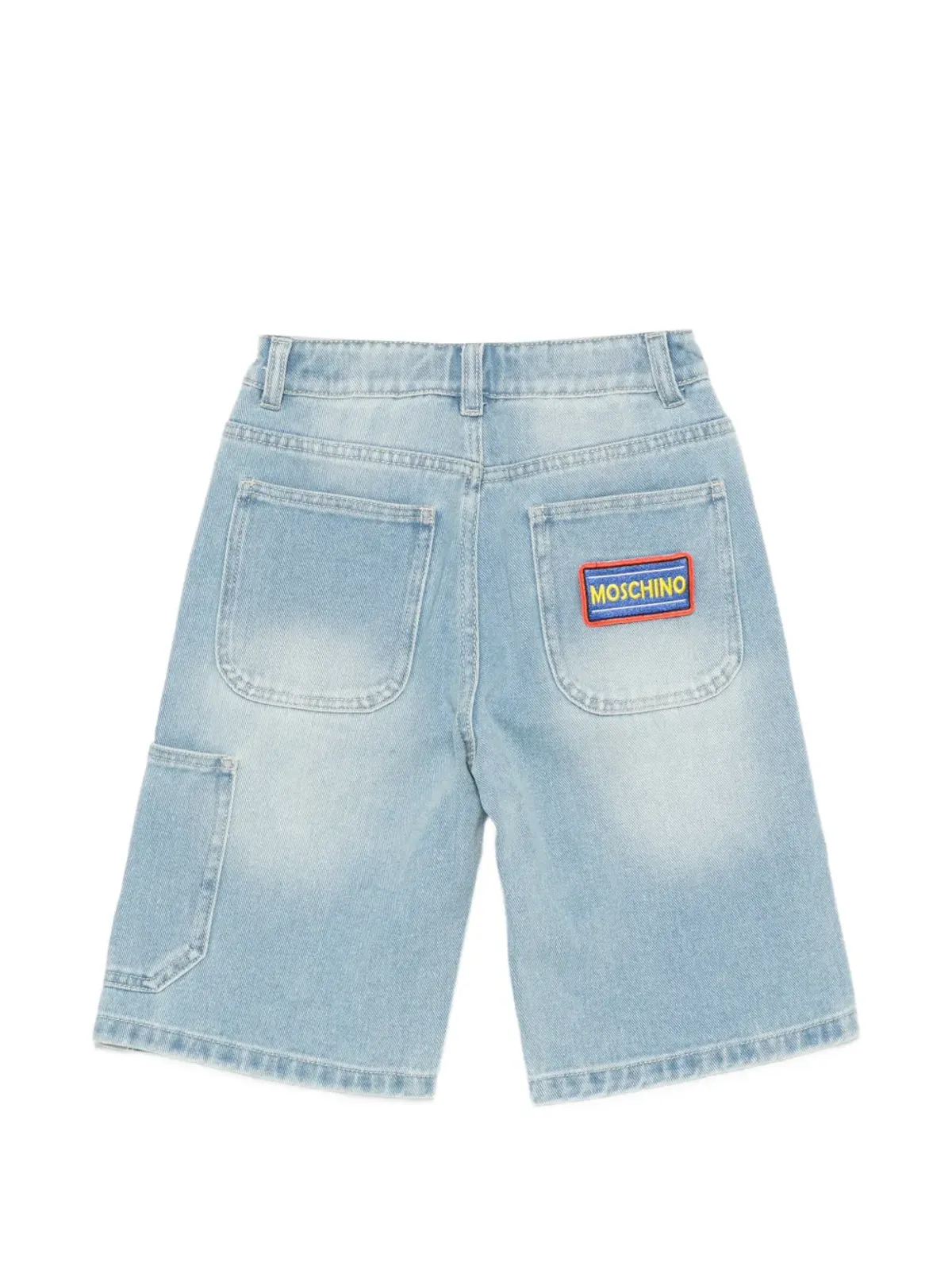 Moschino Kids アップリケショーツ ブルー - 画像2