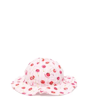 Moschino Kids ストライプチェリーベビー帽子 - サムネイル2
