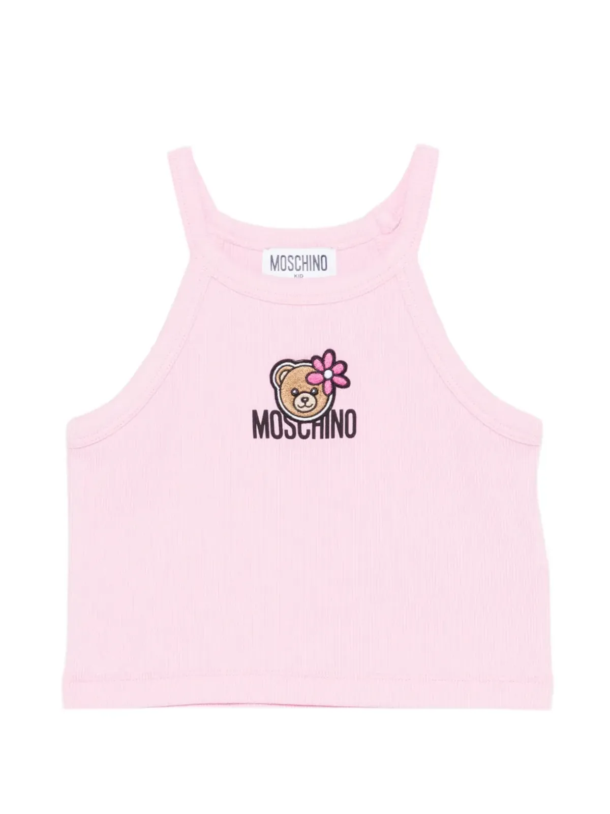 Moschino Kids ロゴ刺繍タンクトップ - ピンク - 画像1