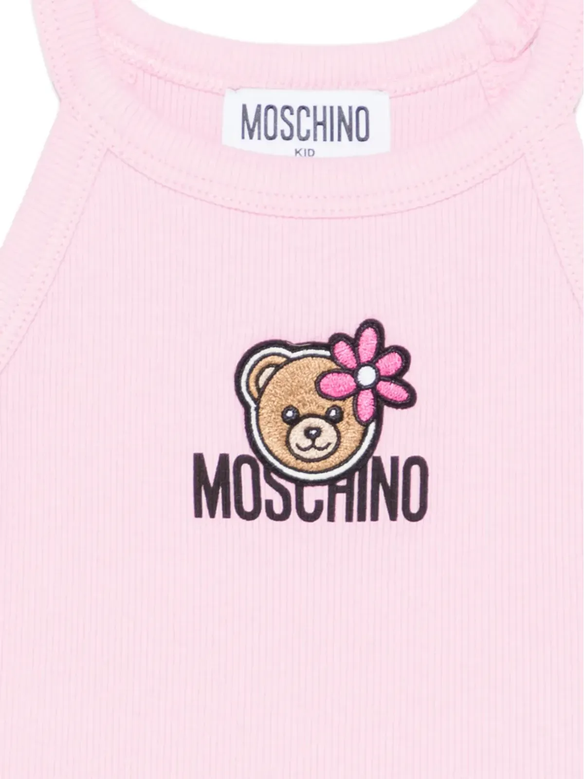 Moschino Kids ロゴ刺繍タンクトップ - ピンク - 画像3
