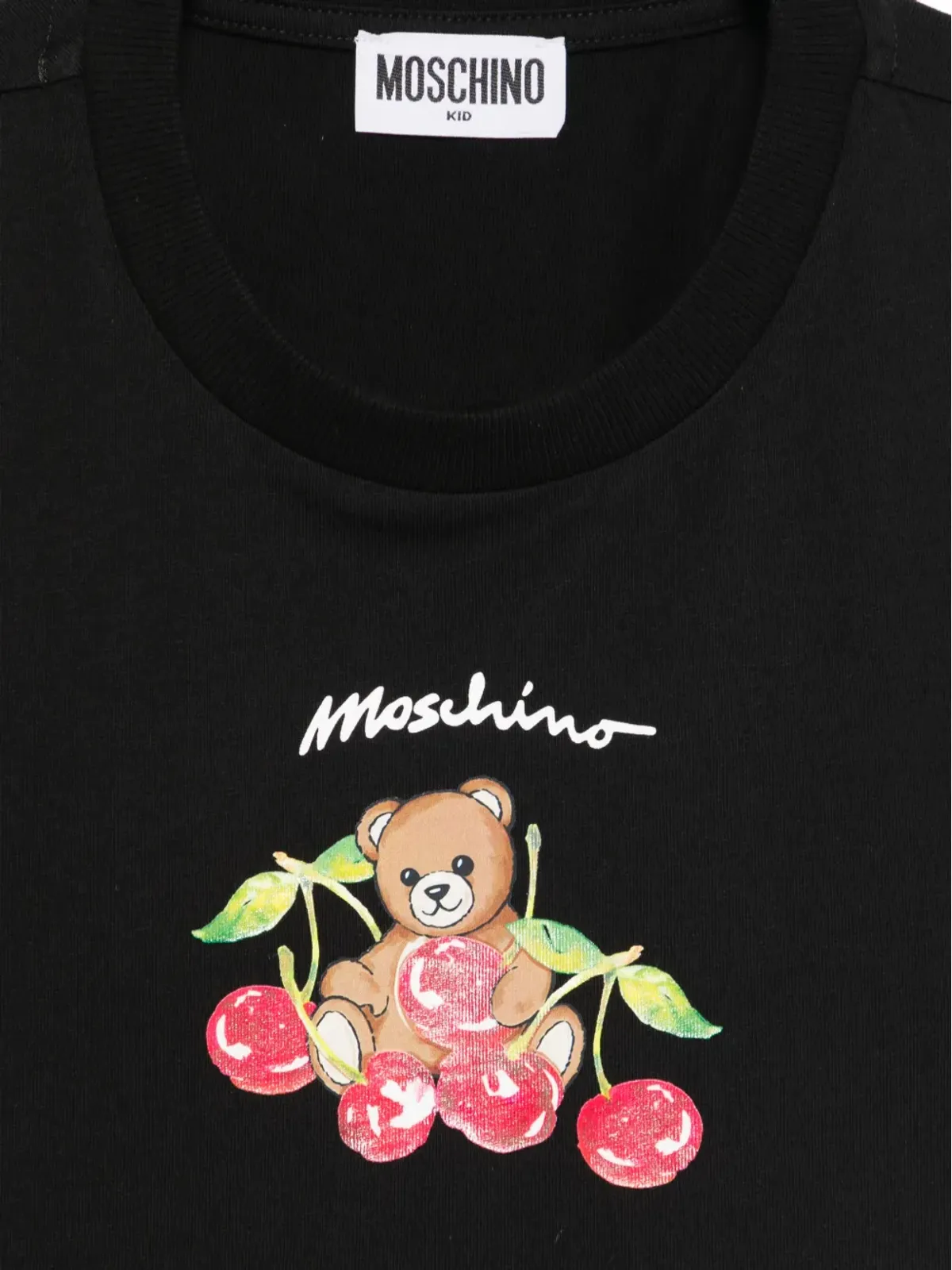 Moschino Kids teddy cherry T-shirt - Black - 画像3