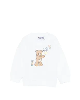 Moschino Kids graphic teddy bear sweatshirt - White - サムネイル1
