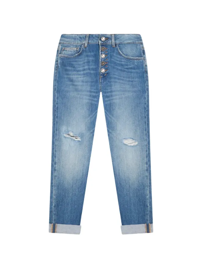 DONDUP DONDUP ダメージ加工ボタン付きジーンズの商品画像