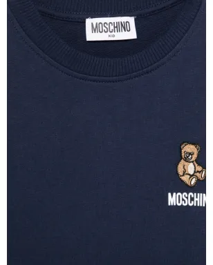 Moschino Kids 刺繍入りスウェットシャツ - ブルー - サムネイル3