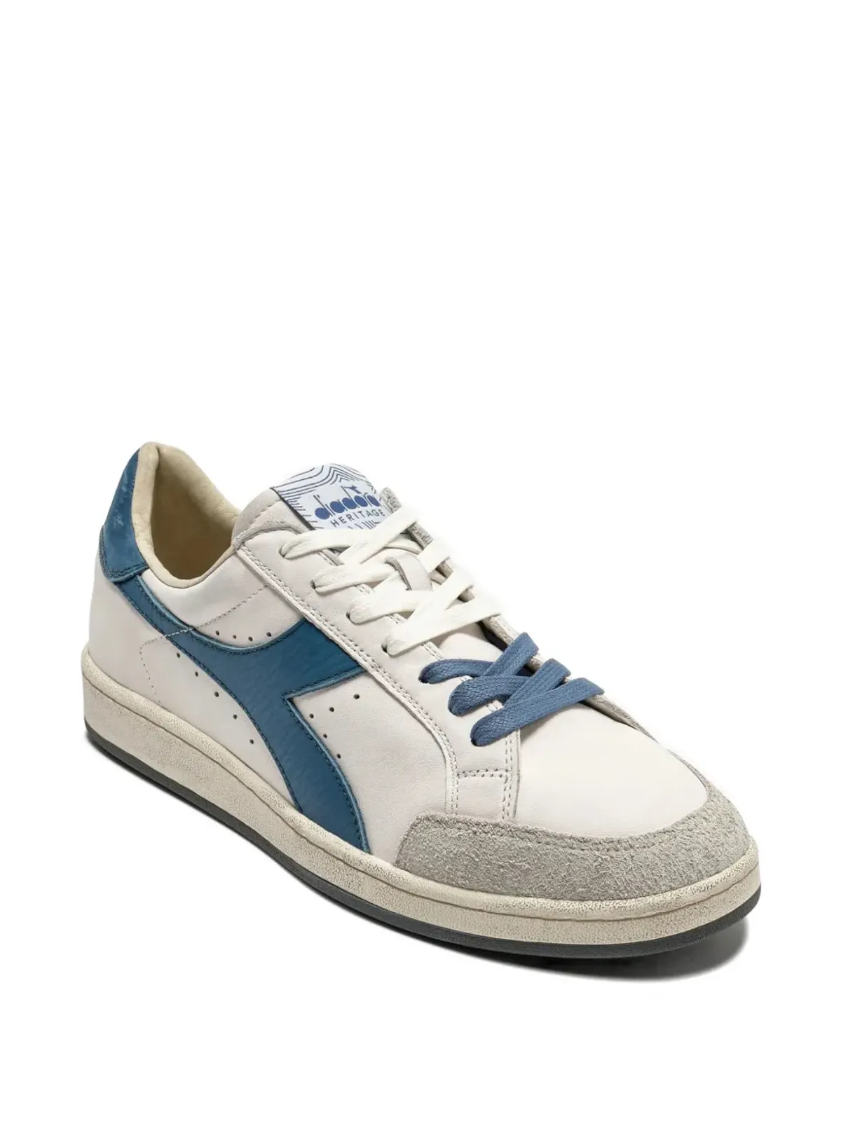 Diadora Prestige ビンテージ レザー スニーカー ホワイト - 画像2