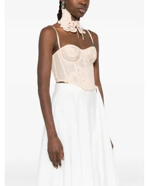 ZIMMERMANN Rebellion filigree-collar corset - Orange - サムネイル3