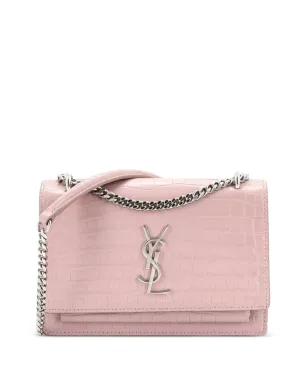 Saint Laurent Pre-Owned サンセットチェーン ウォレット クロコダイル型押しレザー クロスボディバッグ - サムネイル1
