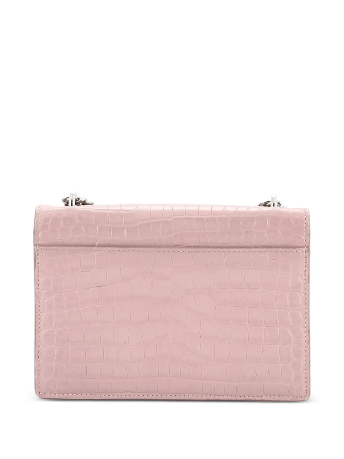 Saint Laurent Pre-Owned サンセットチェーン ウォレット クロコダイル型押しレザー クロスボディバッグ - 画像2