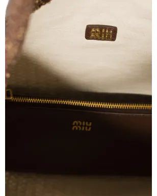 Miu Miu Ivy sequin mesh bag - Brown - サムネイル5