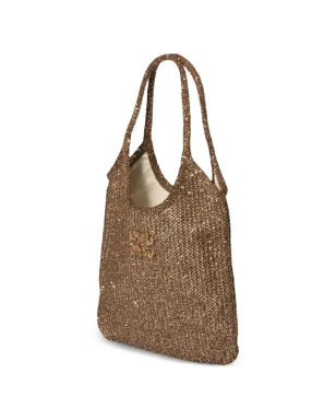 Miu Miu Ivy sequin mesh bag - Brown - サムネイル3