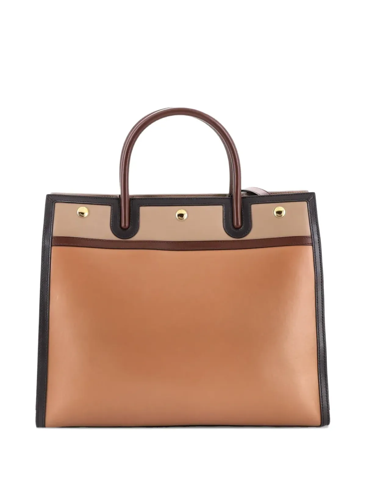 Burberry Pre-Owned ツーハンドル レザートートバッグ ブラウン - 画像2